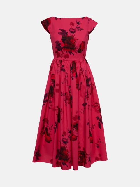 Erdem Floral cotton faille midi dress