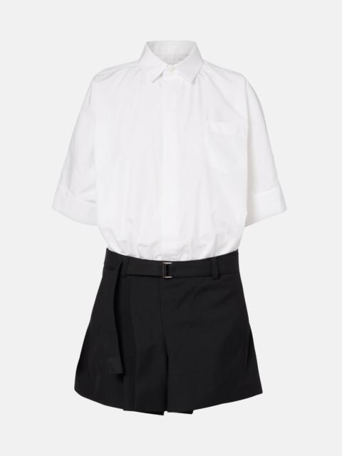 sacai Poplin minidress