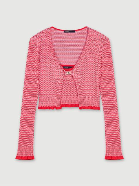 maje Herringbone knit twin set