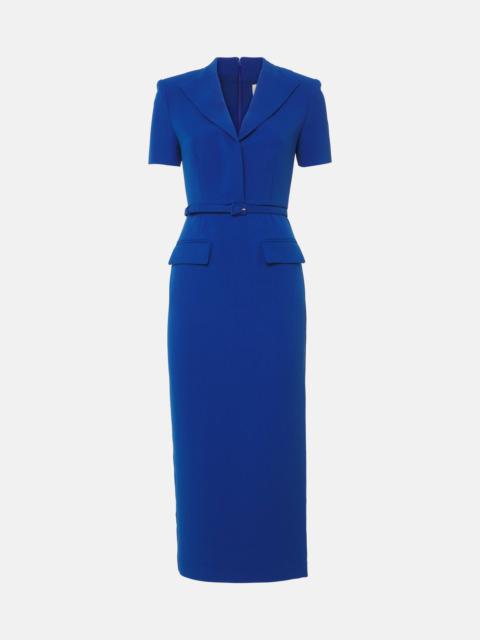 ROLAND MOURET Belted cady midi dress