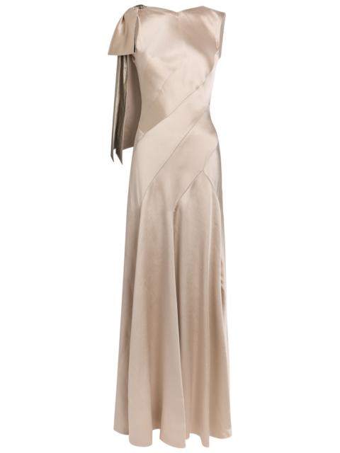 Maison Margiela Bow-appliquéd Satin Gown