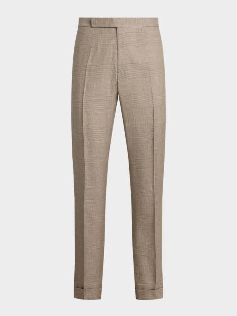 Ralph Lauren Men's Glen Plaid Flat-Front Trousers