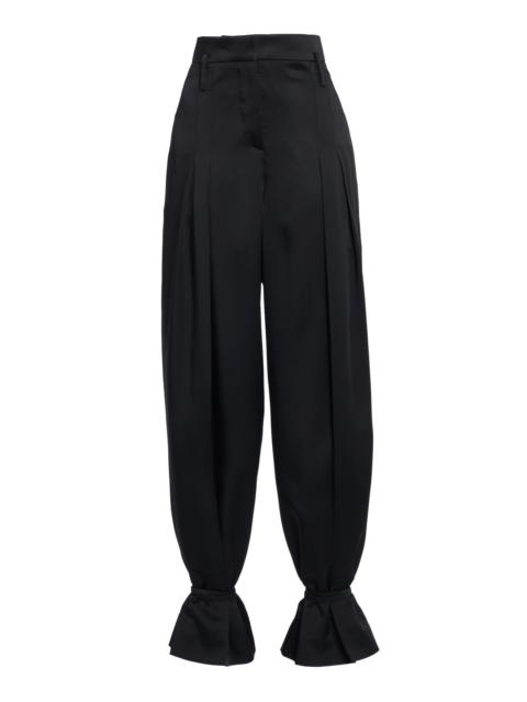 Cinched Straight-Leg Pants black