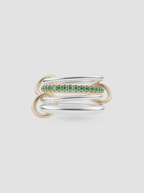 Spinelli Kilcollin Women's Core Nimbus Sterling Silver, 18K Yellow Gold & Emerald Multi-Band Ring - Silver Gold