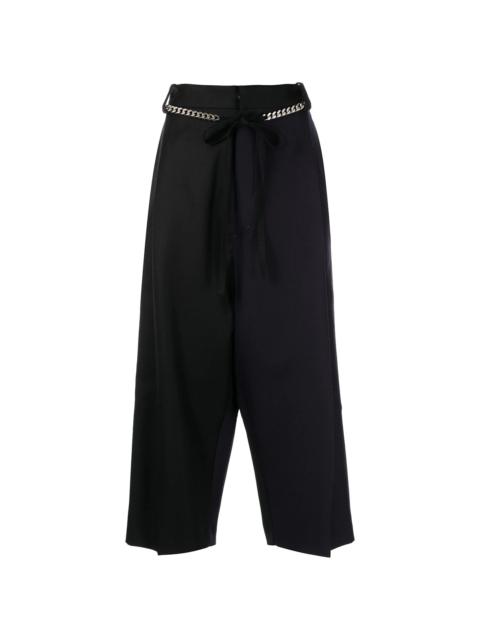 Y's cropped wide-leg trousers