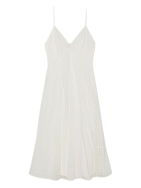 SIMKHAI Mina lace-insert midi dress