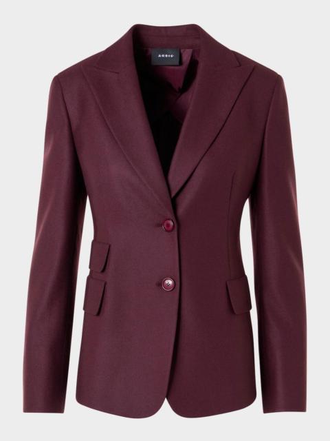 AKRIS Wool Stretch Fitted Sport Jacket