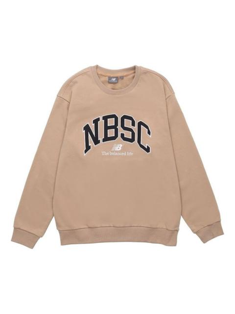 New Balance Logo Crew Neck Sweaters 'Beige' 5CC44333-BEI
