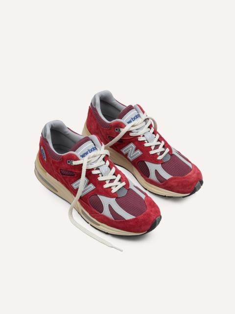New Balance New Balance 'Vintage Sports' Karanda Red Made in UK 991v2 Trainers