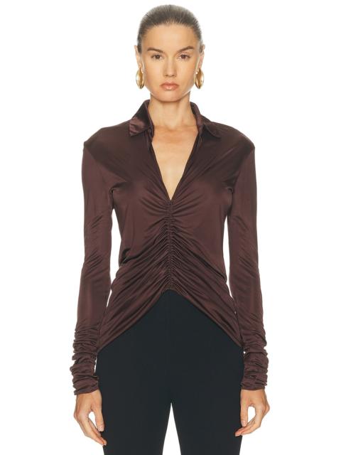 ATLEIN Front Ruched Shirt