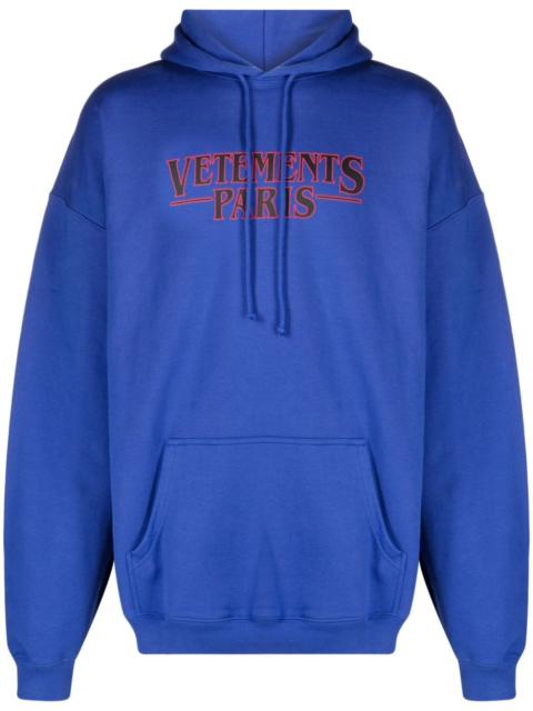 VETEMENTS logo-print cotton hoodie