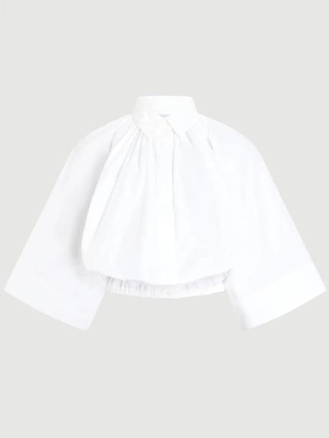 PATOU ORGANIC COTTON VOLUMINOUS SHORT-SLEEVED BLOUSE