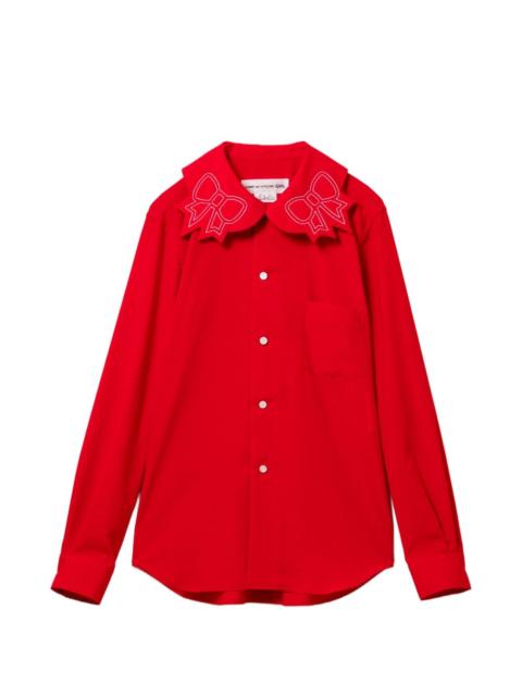 Comme des Garçons GIRL bows embroidered shirt
