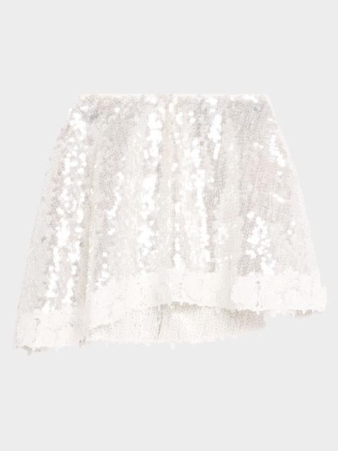 AKNVAS Gem Sequined Mini Skirt