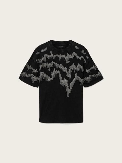 ALLSAINTS MAIA ETTA OVERSIZED EMBELLISHED T-SHIRT