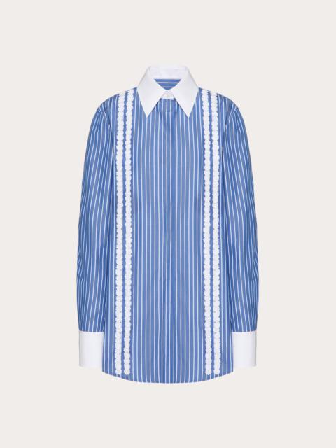 Valentino EMBROIDERED CONTRAILS POPELINE SHIRT