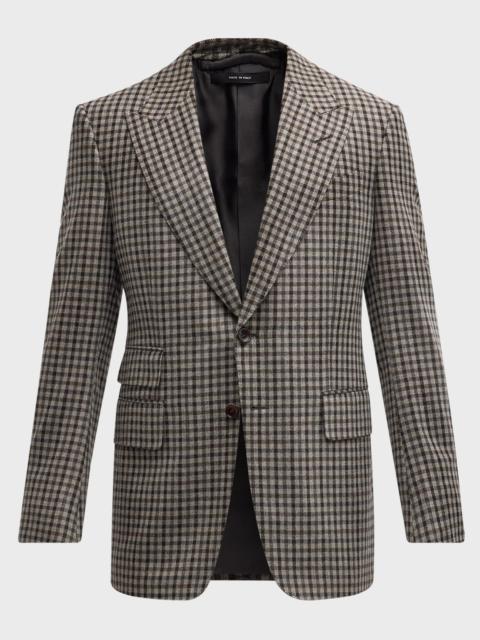 TOM FORD Men's Damier Shelton Check Sport Coat