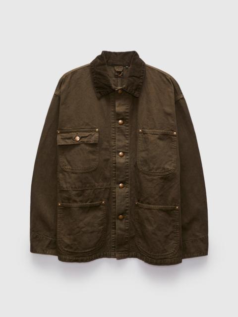 orSlow Relaxed Fit Oxford Coverall in Coffee Brown