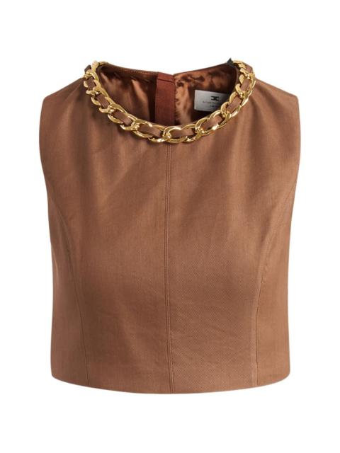 ELISABETTA FRANCHI chain-collar top