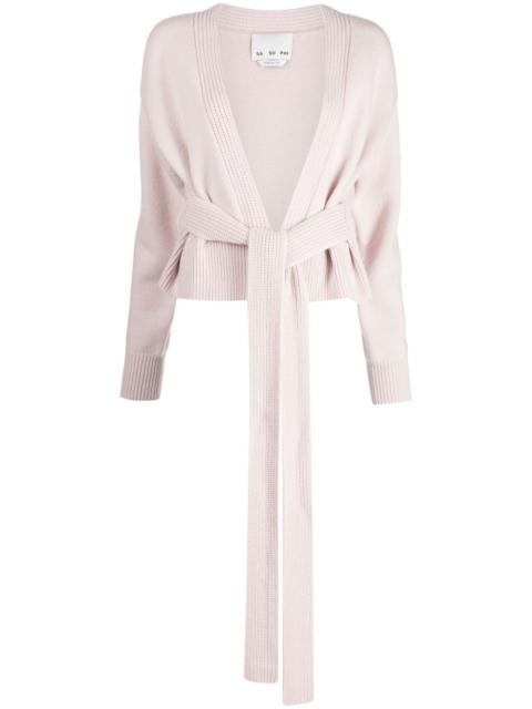 SA SU PHI tied-waist wool-cashmere cardigan