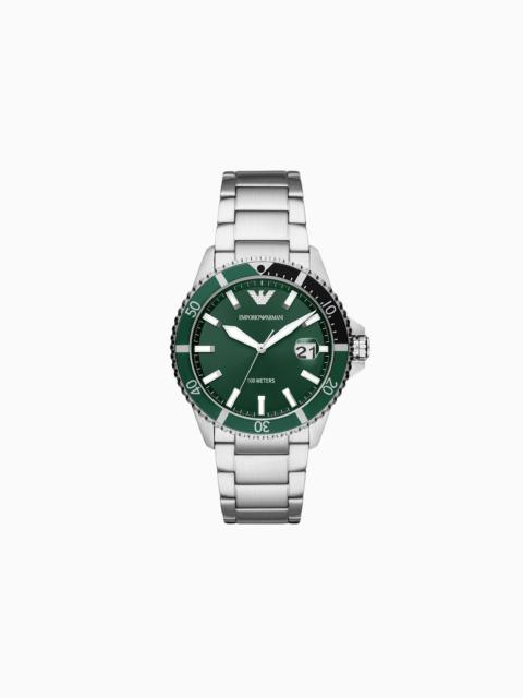 EMPORIO ARMANI Three-Hand Stainless Steel Watch