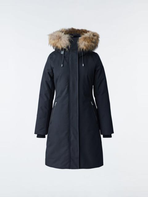 MACKAGE SHILOH 2-IN-1 fitted down coat with removable bib and natural fur