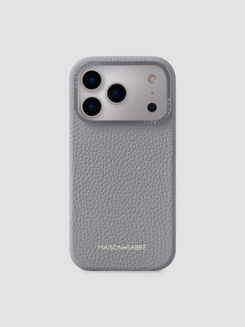 MAISON de SABRÉ Leather Phone Case (iPhone 17 Pro) - Dove Grey