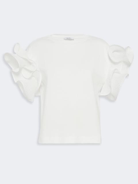 Max Mara COSTONE Ruched jersey T-shirt - WHITE