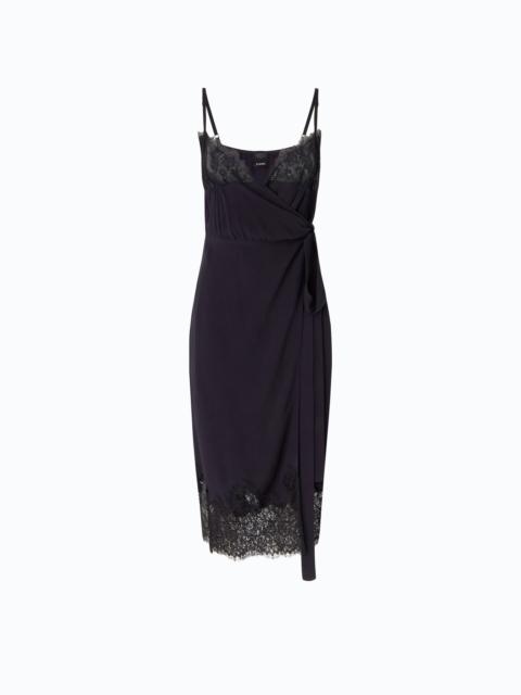 PINKO MIDI DRESS WITH LACE DETAILS