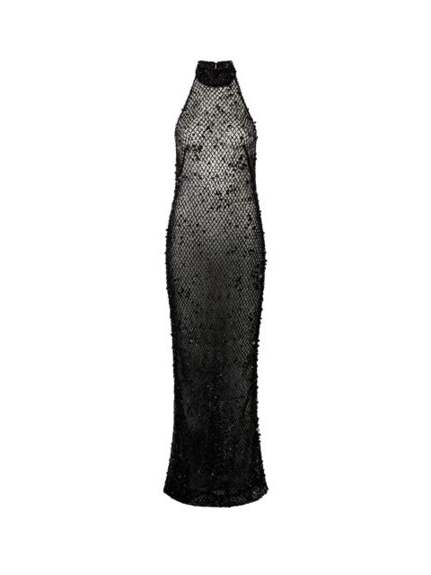LAPOINTE Mesh Sequin Gown