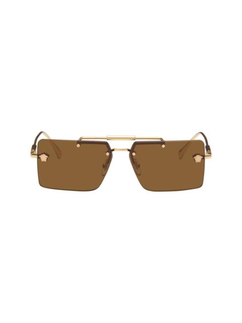 VERSACE Gold Medusa Glam Sunglasses
