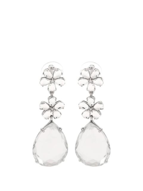 self-portrait Self-portrait Crystal-flower Tiered Earrings