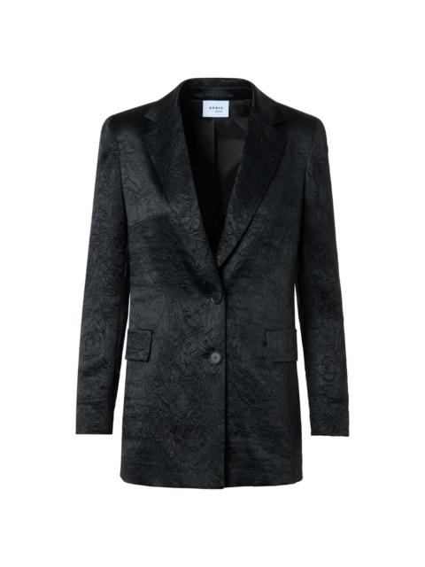 AKRIS Women's Crinkled Satin Single-Breasted Jacket - Black