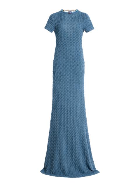 SILVIA TCHERASSI Exclusive Yara Knit Maxi Dress blue