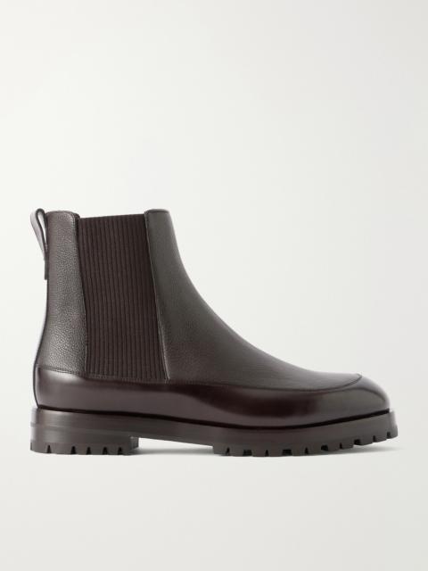 Manolo Blahnik Elvetico Manny Full-Grain Leather Chelsea Boots