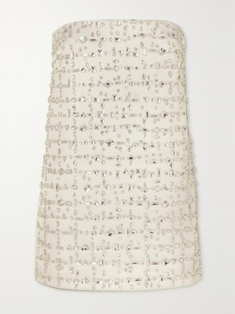 16ARLINGTON Blaise Strapless Crystal-embellished Satin Mini Dress