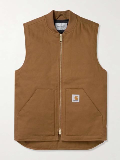 Logo-Appliquéd Cotton-Canvas Gilet