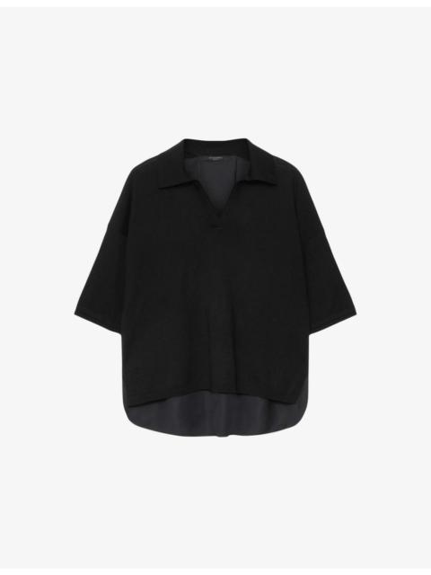 ALLSAINTS Bern Polo-Collar Wool Top