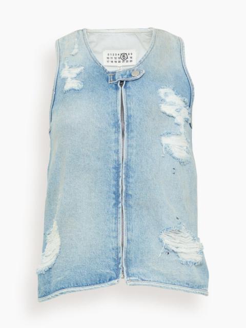 MM6 Maison Margiela Gilet in Medium Blue