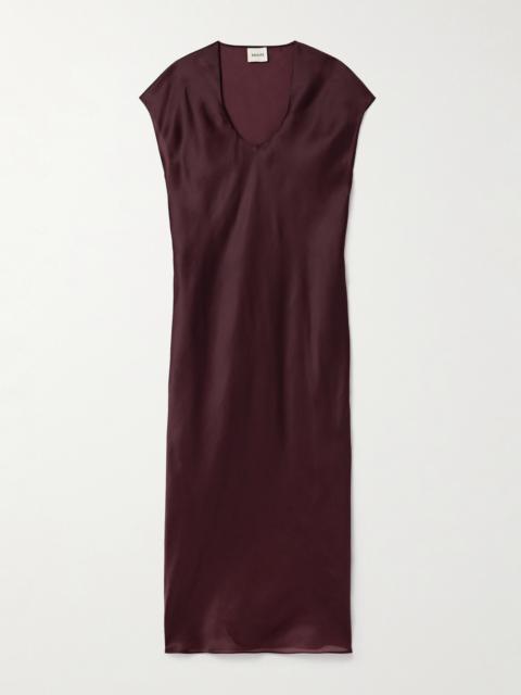 KHAITE Darby Silk-organza Midi Dress