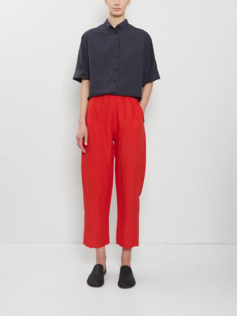 apuntob Linen Tapered Trousers — Pomegranate