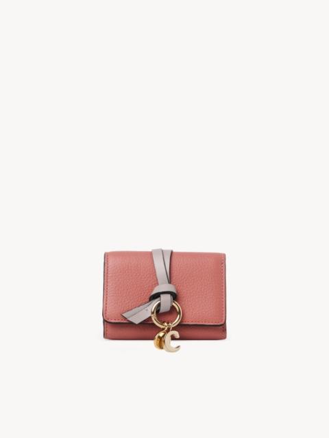 Chloé MINI ALPHABET TRI-FOLD IN GRAINED LEATHER