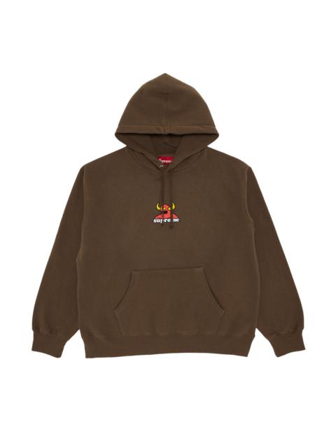 Supreme x Toy Machine Hooded Sweatshirt 'Dusty Brown'