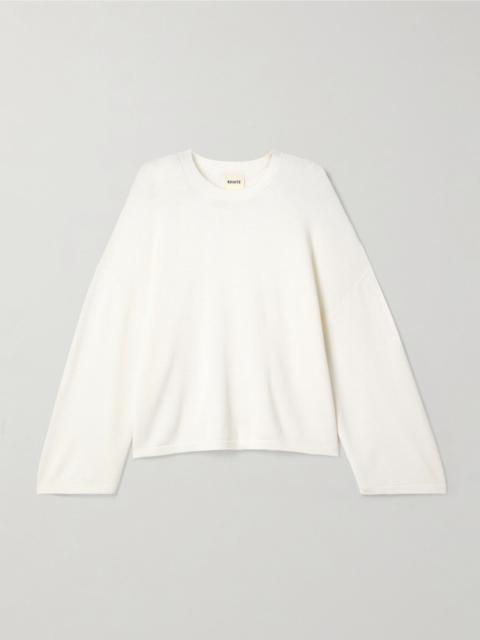 KHAITE Darcy merino wool sweater White