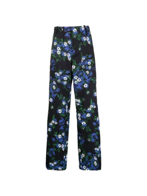 Plan C all-over floral-print trousers