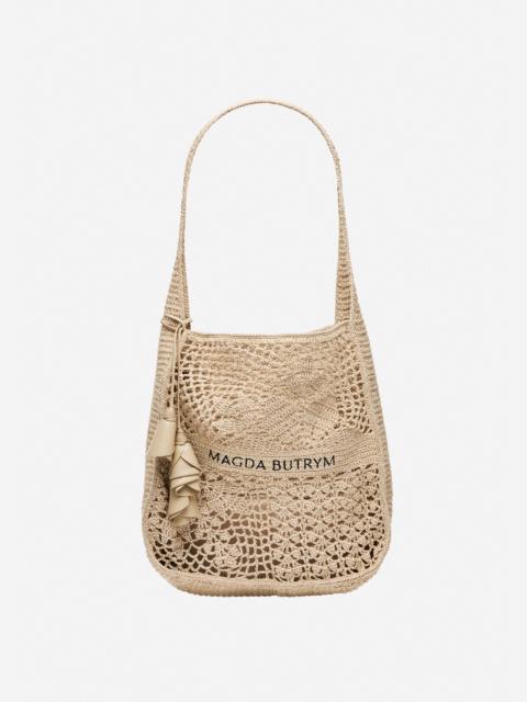 MAGDA BUTRYM Magda Butrym crochet tote bag in nude