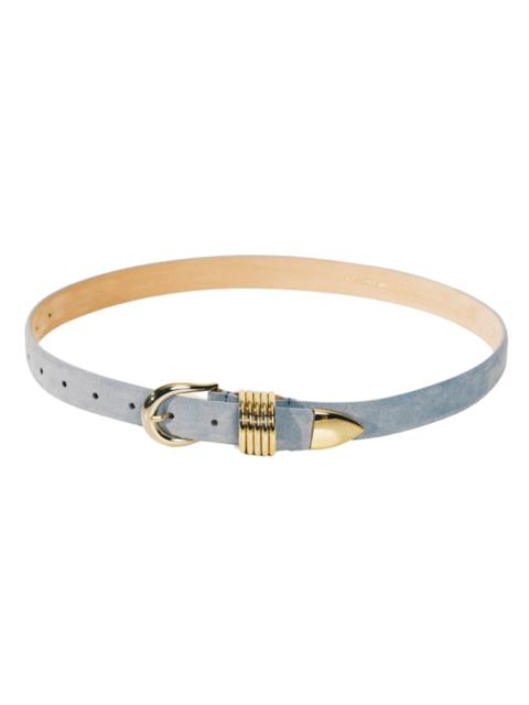 DÉHANCHE Powder Blue & Gold Suede Hollyhock