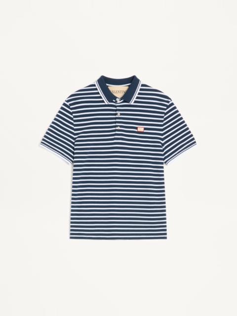 Valentino VALENTINO COTTON PIQUÉ POLO WITH VLOGO PATCH