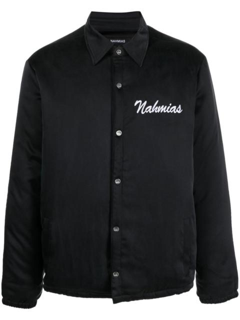 NAHMIAS slogan-print shirt jacket