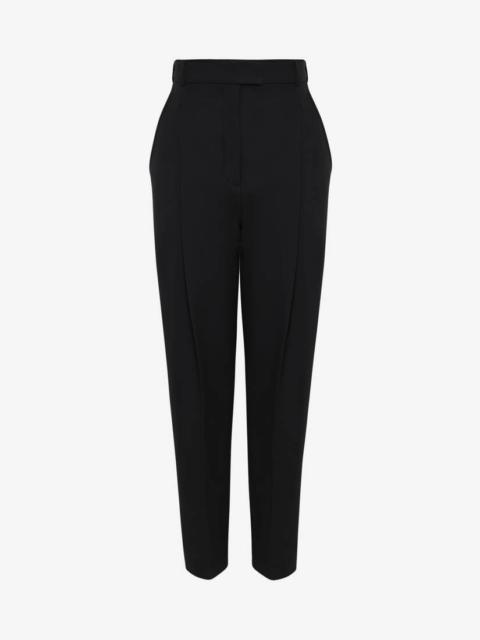 Alexander McQueen Tuxedo Peg Trouser in Black